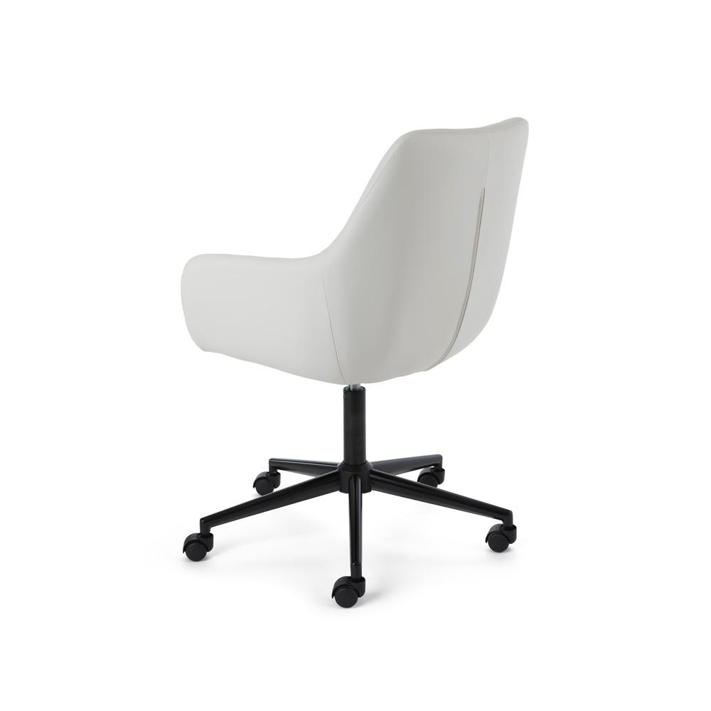 Devon Office Chair: White Leatherette